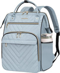 VANKEAN 17 Inch Laptop Backpack for Women Fashion Computer Work Bag, Large Capacity Waterproof, College Daypack Business Travel Backpack, Light Blue