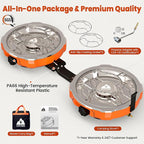 Cofiyard 20,000 BTUs 2 Burner Propane Camping Stove, Portable Folding Camp Stove with Adjustable Burners, Regulator and Carrying Bag, Dual Gas Stoves Easy Carrying Handle for Tailgating, Camping, BBQ