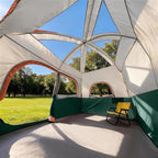 CAMPROS CP Upgraded 6/8 Person Camping Tents, Waterproof Windproof Family Tent with Larger Mesh Windows & Door, Double Layer, Easy Set Up, All-Season Dome Tent with Top Rainfly & Carry Bag