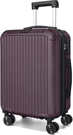 LIGHT FLIGHT Carry On Luggage 22x14x9 Airline Approved, Durable Hard Shell Carry On Suitcases with Wheels, Expandable Hardside Lightweight Travel Luggage with TSA Lock, Lilac