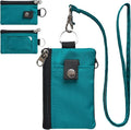CHENSPRX Minimalist RFID Blocking Small Wallet with ID Window,WaterResistant Zip Id Case Wallet with Lanyard Keychain for Cards,Cash,Travel,Women,Men