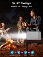 Portable Charger, 27000mAh 22.5W Fast Charging Power Bank with Built-in Cable, USB C Battery Pack with LED Display/Flash Light, Travel Essential External Battery Charger Bank for iPhone Samsung White