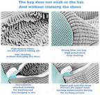 2Pcs Gray Laundry Shoe Washing Bag for Washing Machine, Reusable Anti-Deformation Design for Sneakers and Footwear