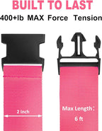 Luggage Straps for Suitcases TSA Approved Travel Belt 4 Pack by Chelmon (Rose Red)