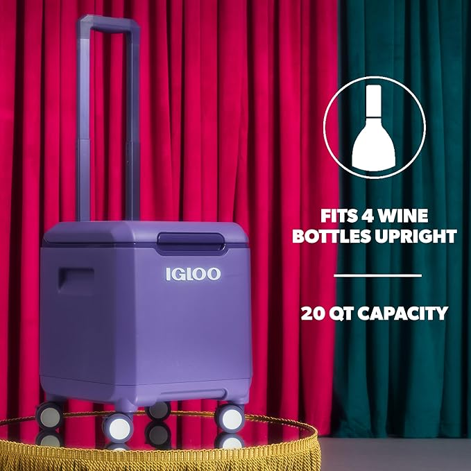Igloo Tag Along Too Coolers | Insulated Hard Shell Picnic Style Cooler | Rolling Ice Chest