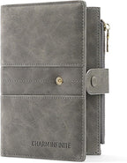 RFID Blocking Leather Passport Wallet Cover Case with Pen and Card Slots Travel Wallet for Women/Men Travel Must Haves Accessories