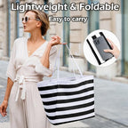 KALIDI Beach Tote Bag Women Large Waterproof Sandproof Shoulder Handbag Packable Grocery Bag Hobo Purse for Picnic Vacation