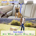 BWOGUE Pet Dog Cat Seat Belts, Car Headrest Restraint Adjustable Safety Leads Vehicle Seatbelt Harness (1 Pack, Purple, Elastic)