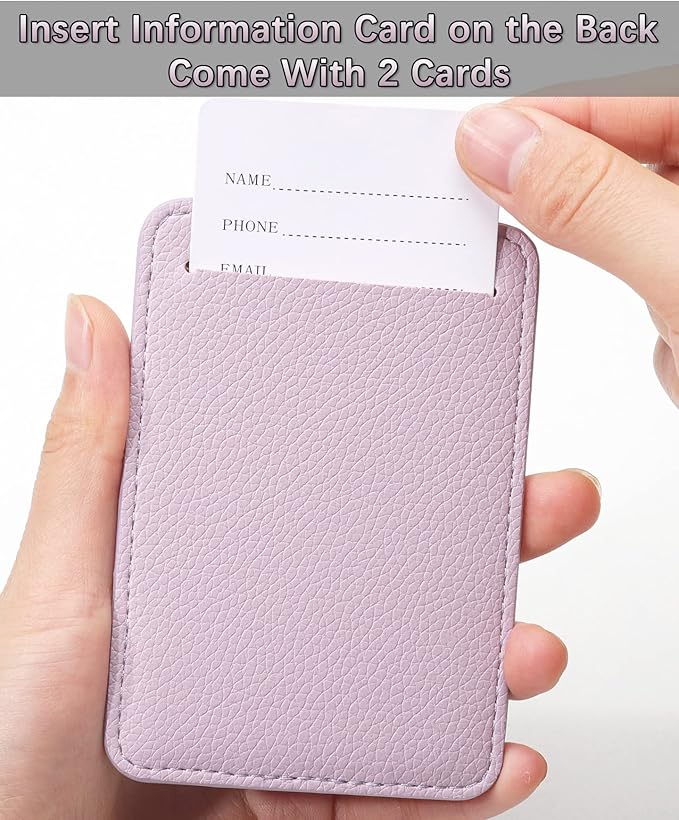 3 Pack Luggage Tags - Quick Install, Privacy Protection, Airplane Travel Essentials for Suitcases, Durable Leather - Lichee Lilac