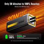 AOHI 210W PD3.1 PPS Power Bank 10000mAh, Dual 140W USB-C Ports Fast Charging Portable Charger with Smart Display, The Future Starship 37Wh Battery Pack for MacBook Pro/Air, iPad, iPhone 17,Galaxy,Gray