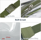 Packism Clear Fanny Pack Stadium Approved - Plus Size 35-51 inches Adjustable Strap Clear Belt Bag for Women Men Transparent Waist Bag for Concerts, Sporting Events, Green