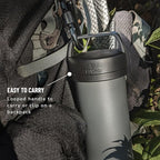 ESPRO Go P0 Ultralight French Press Coffee Maker for Travel, Vacuum Insulated Stainless Steel, 16 Ounces, Matte Meteorite Black