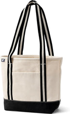 Lands' End Open Top Canvas Tote Bag