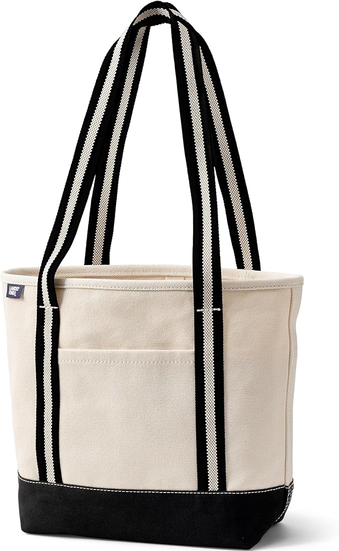 Lands' End Open Top Canvas Tote Bag