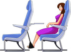 Sleepy Ride - Airplane Footrest Made with Premium Memory Foam - Airplane Travel Accessories - Helps to Prevent Swelling and Soreness - Provides Comfort for Shorter Legs (Jet Black)