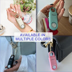 130dB Personal Safety Alarm Strobe Light. Loud Sound Keychain Siren with Carabiner for Women, School Children, Night Runners, Hiking. Bear Alarm Deterrent. SOS Emergency Self Defense Alerts. Rose Gold