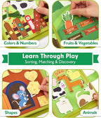hahaland Busy Book for Toddlers 1-3 - Montessori Toys Busy Board for 1 Year Old Boy Gifts Girl Toys Educational Learning Quiet Activity Books Gifts Toddler Travel Toys for One Year Old Birthday Gift