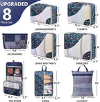 8 Set Packing Cubes for Travel, Gifts for Women Mom,Anti-Tearing Suitcase Organizer,OlarHike Vacation Essentials & Accessories for Cruise Ship