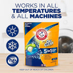 ARM & HAMMER Plus OxiClean Stain Fighters: 5-in-1 Laundry Detergent Power Paks, Fresh Scent, 72 Count
