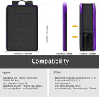 ZINZ Slim & Expandable Laptop Backpack 15 15.6 16 Inch Case, Water Resistant Travel Backpack Compatible with MacBook Pro/Neo 16" 15", Dell XPS 15 16 and Most 15" 15.6" 16" Notebooks，B01PU01