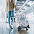 Travel Luggage Cover Suitcase Protector Fits 18-32 Inch Wheel Covers PatternedTravel Related Items Flower Luggage Protector Elastic S