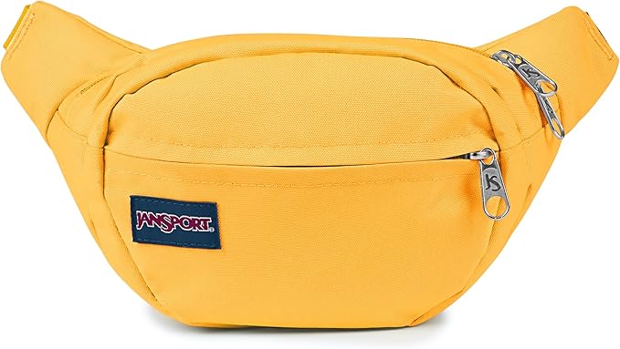 JanSport Fifth Avenue Fanny Pack Crossbody Bags for Women, Men - Stylish, Durable Waist Bag with Adjustable Belt, Main Zippered Pocket, Quick Stash Pocket - Travel Essentials - Black