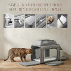 Top-Expandable Pet Carrier with Treat & Pet Window,18x13x9.5 Inch Southwest Frontier Airline Approved,Soft-Sided Dog Carrier for Small Dogs and Cats,Travel Cat Carrier with Locking Safety Zippers