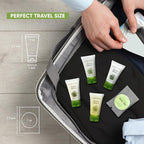 Travel Size Hotel Toiletry Set 300 Count 1 oz Bottles Guest Amenities for Vacation Rentals and Short Term Rentals Paraben Free Green Tea Lemongrass Scent Infused with Aloe and Olive Oil |Desert Breeze