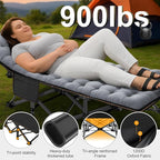 ABORON Camping Cot for Adult 28" Extra Wide, 2PK Heavy-Duty 1200D Oxford Cot for Sleeping, Portable Folding Camp Bed with Mat & Carry Bag