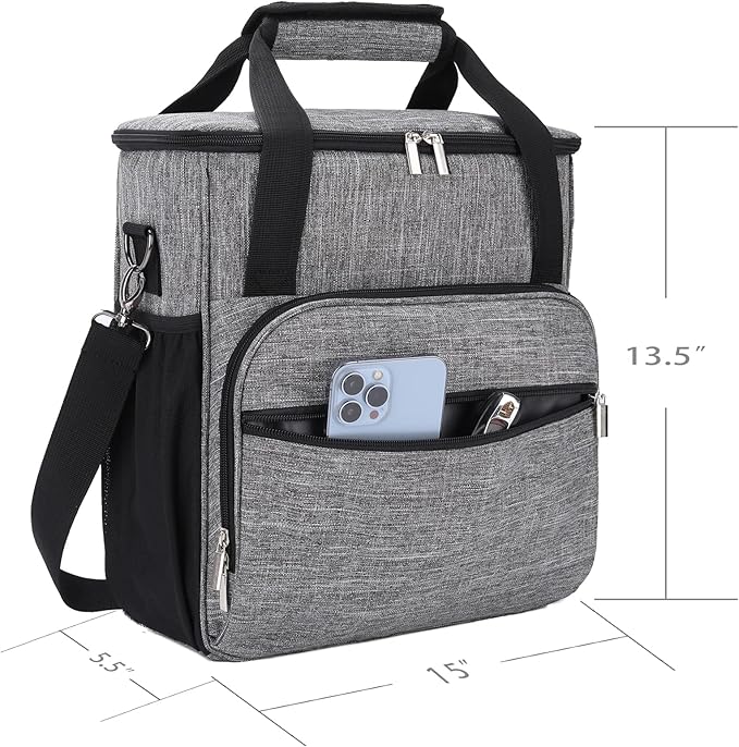 Coffee Maker Carring Bag for Keurig K-Slim/K-Express/K-Iced/Ninja PB041ST/Ninja PB051, Water Resistant Carry Case for Travel, Grey