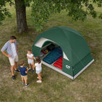 CAMPROS CP Camping Tent 2/4/6 Person, Waterproof Windproof Double Layer Dome Tent, Easy Setup with Large Mesh Windows & Wide Door for Outdoor Camping Backyard