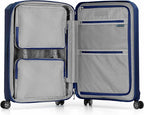 Traveler's Choice Pagosa Hardshell Expandable Luggage with Spinner Wheels, Navy, 26-Inch Medium