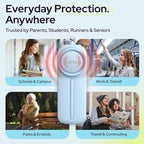 Personal Safety Alarm Keychain for Women - 130dB Siren, LED Light, Panic Pin – Self-Defense Device and Emergency Whistle Alternative for College, Travel, and Night Walk Protection by Weten (Blue)