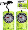 Multifunctional Waterproof Orienteering Compass Mini Portable Survival Compass for Map Reading, Hiking, Camping, Backpacking, Perfect Outdoor Scout Gifts for Kids, Orange