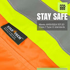 Pioneer Hi Vis Lightweight Waterproof Safety Rain Suit - Reflective Work Rain Gear for Men and Women