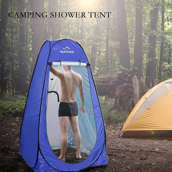 Your Choice Pop Up Privacy Tent, 3.9x3.9x6.2FT Portable Shower Tent for Camping, Waterproof Outdoor Changing Room with Carry Bag for Beach Hiking RV Fishing | Portable, for Camping, Beach, Hiking, with Carry Bag, Quick Setup