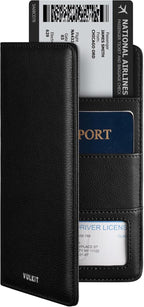 VULKIT Passport Holder Wallet RFID Blocking Travel Wallet for Men & Women