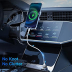 1.5ft iPhone Charging Cable Short, 3-Pack Braided USB A to Lightning Cord CarPlay [MFi Certified] Compatible with Apple iPhone 14 13 12 11 Pro/Max/Mini Xs SE2, Short Lightning Cable for Car