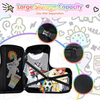 smilesun Kids Ride-On Suitcase with DIY Graffiti Coloring Design, 20" Hardshell Luggage with 4 Spinner Wheels, Safety Belt & TSA Lock – Fun and Rideable Travel Case for Toddlers and Children