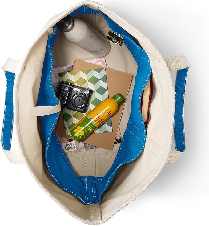 Lands' End Open Top Canvas Tote Bag