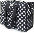 TOPDesign Utility Water Resistant Tote Bag with 13 Pockets, Top Zipper Closure & Thick Bottom Support, for Working Women