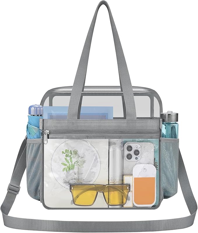 USPECLARE Clear Bag for Stadium Events,Transparent Bag for Work Sports Games Concerts Travel Gym