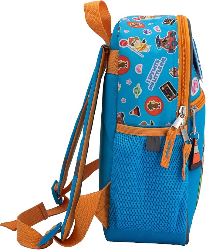 AI ACCESSORY INNOVATIONS Bluey Interactive 12” Mini Backpack For Kids, Bluey & Bingo School Bag for Pre School & Kindergarten, Blue
