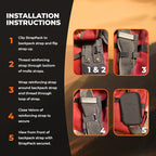 StrapPack Two Zipper Clip-On Pouch - Travel Wallet, Backpack Pouch, Passport Holder