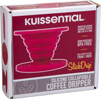 Kuissential SlickDrip Pour Over Coffee Dripper-Collapsible, Reusable Silicone Coffee Filter Cone Holder-Manual Coffee Brewer Makes One to Two Cups of Strong Brew-Great for Hiking, Camping, Gifts
