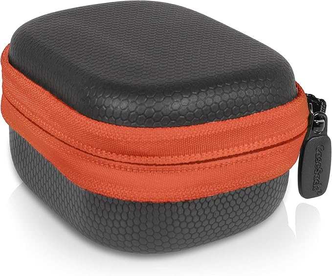 Case for mini Charger Compatible with iWALK Small USB-C Portable Charger, Anker Nano, JEJILL, LanLuk, Charmast, LENUTO, Swyop, VEGER, Feob, Taegila, YHO (Black with Orange Zip)