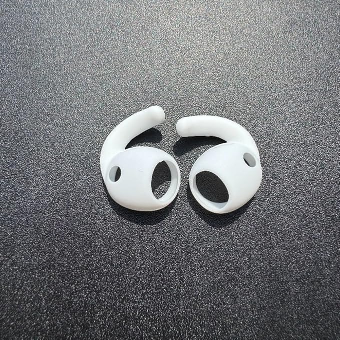 A-Focus Galaxy Buds 3 Pro Anti-Slip Kit Replacement Ear Hooks Sport Ear Tips Non-Slip Silicone Eartips and Covers Gel Wings Ergonomic Design Strap Compatible with Samsung Galaxy Buds 3 Pro White