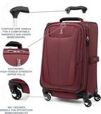 Travelpro Maxlite 5 Softside Expandable Luggage with 4 Spinner Wheels, Lightweight Suitcase, Men and Women, Burgundy, Carry-on 21-Inch
