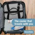 CleverMade Tahoe Collapsible Cooler Bag – Small Portable Cooler Bag for Travel, Foldable Insulated Cooler for Beach, Picnic & Road Trips, Holds Up to 18 Cans, Leakproof Soft Carry Cooler