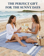 LANE LINEN Turkish Beach Towels, 2 Pack Extra Large Beach Towel, Pre-Washed for Soft Feel, Oversized Sand Free Quick-Dry Pool Towel, Beach Towels for Adults, 39"x71" - Forever Blue